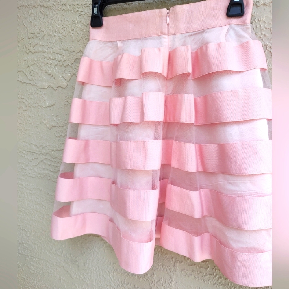 Barbie Pink   asos tulle and ribbon mini skirt